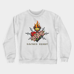 Sacred Heart Colorful Illustration Crewneck Sweatshirt